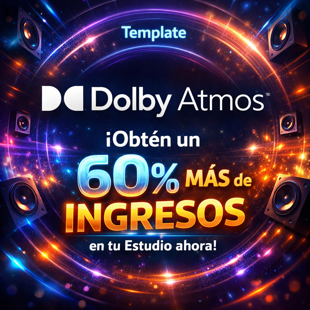 Template Dolby Atmos - Obten un 60% mas de ingresos en tu Estudio Ahora.